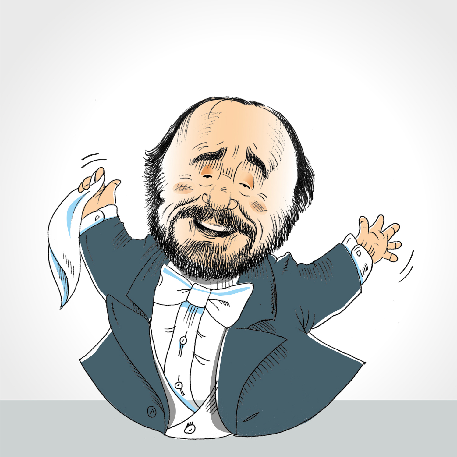 Illustration Luciano Pavarotti